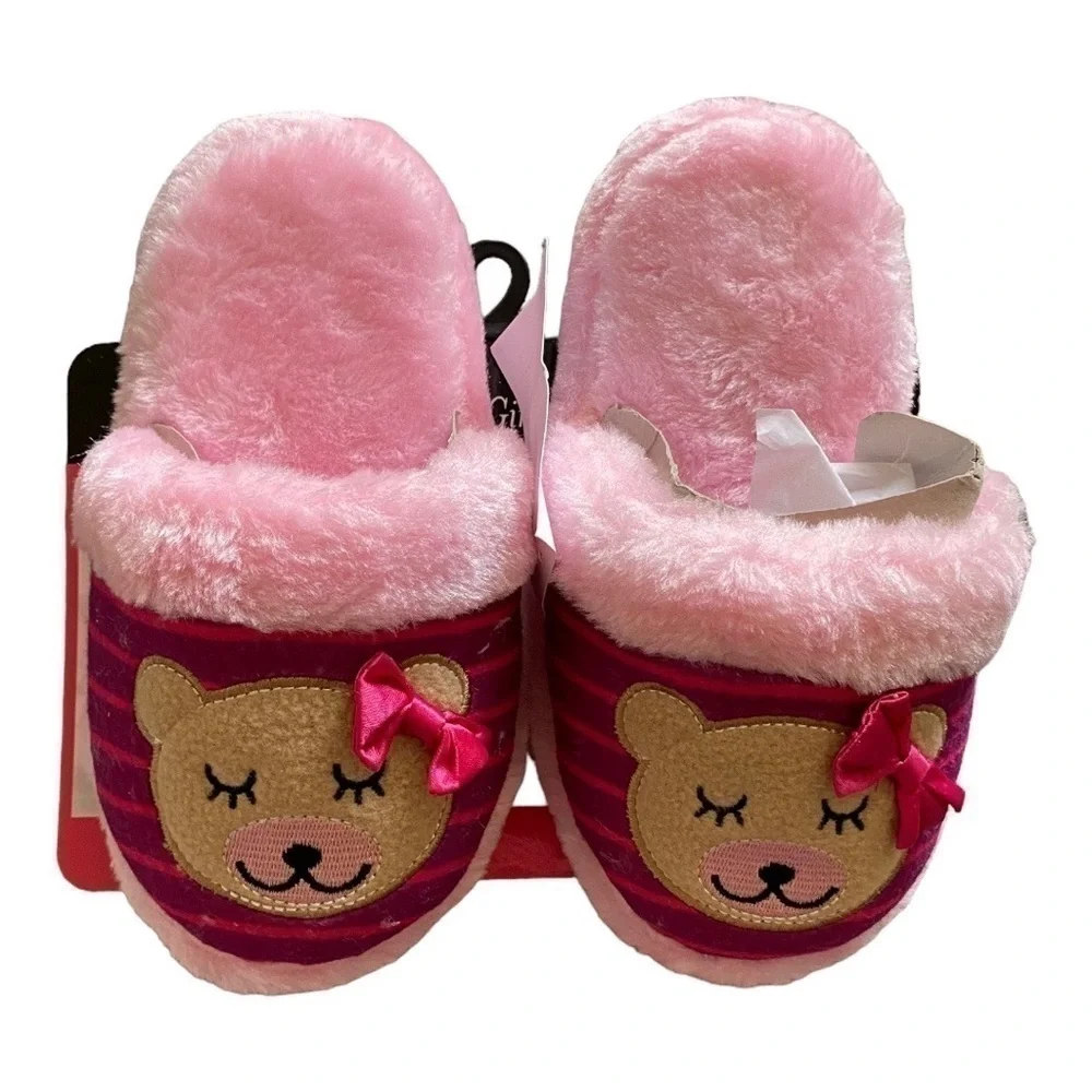 NWT-CUDDL DUDS-GIRLS PINK SLIPPERS-SIZE 11/12